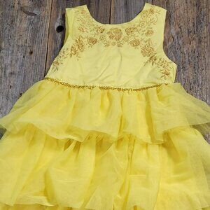 Disney Target Beauty & the Beast Belle Yellow Tulle Ballgown, Like New (5T)